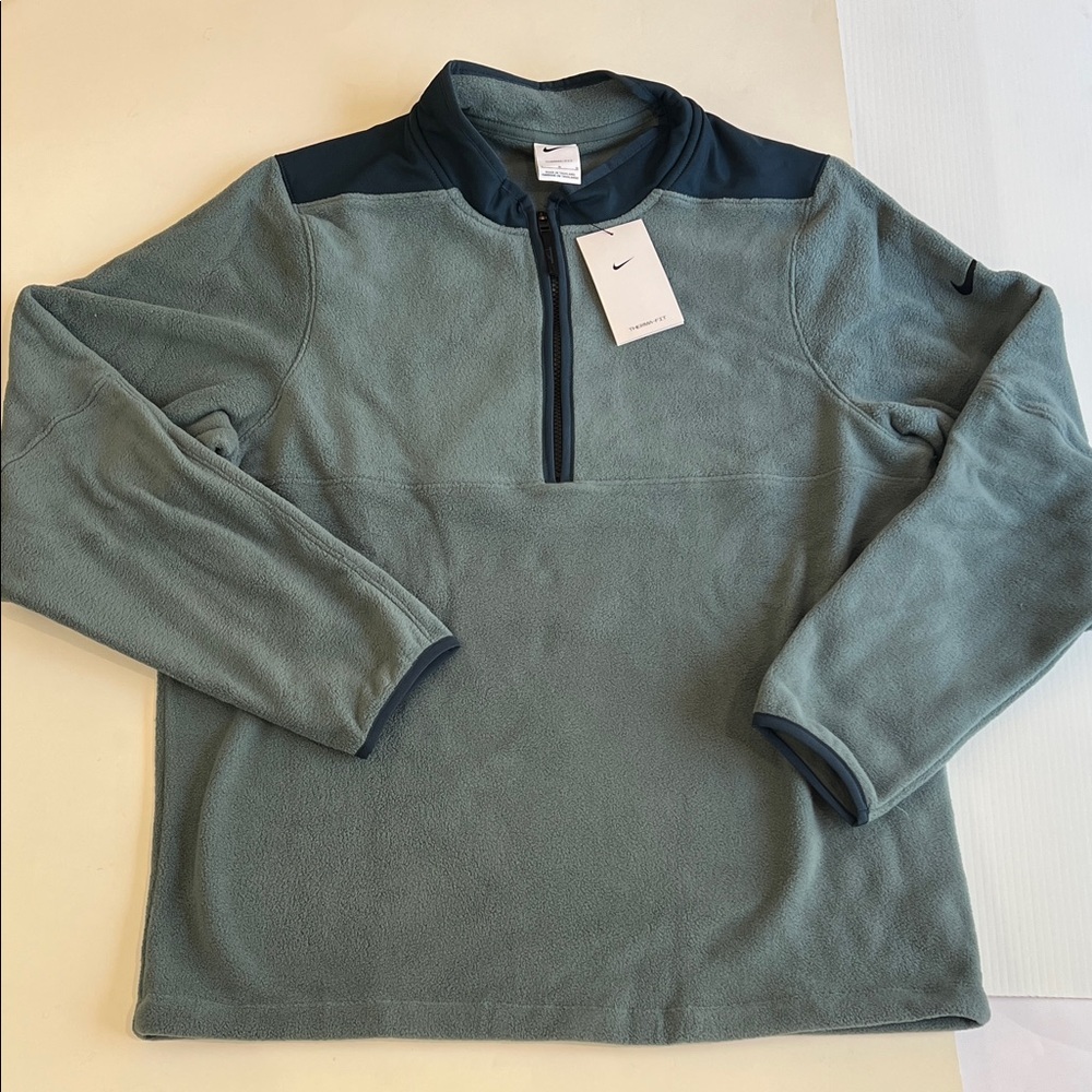 New Nike Men's Green Fleece Sweater in size large